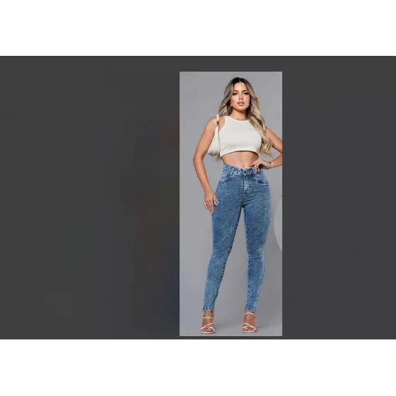 Jeans Vaqueros Dama Elastizados Cintura Alta