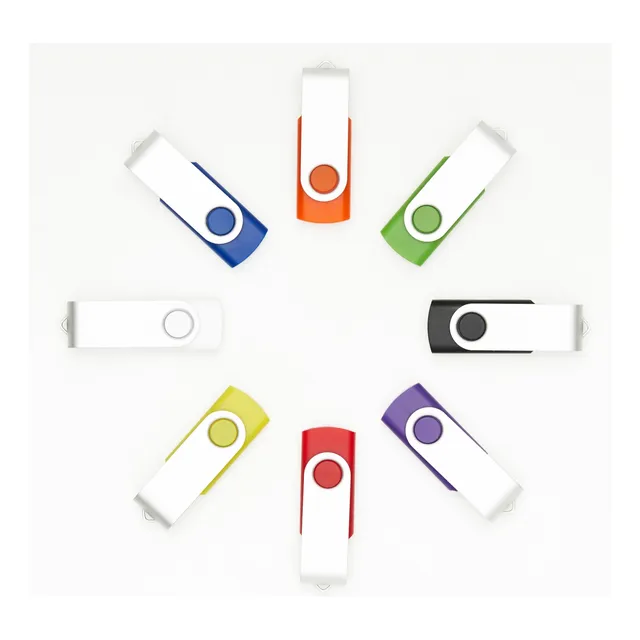 10 Unidades De Pen Drives Usb 2.0 De 2 Gb En 5 Colores Aleat