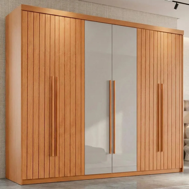 Guarda roupa Frisado Xangai em MDF 6 Pontos
