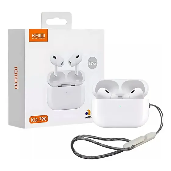 Fone De Ouvido Sem Fio Tws Bluetooth Kaidi Kd790 Cor Branco Anti Ruido