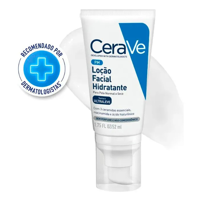 Loção Facial Hidratante Pm, Textura Ultraleve, Hidratação Suave E Rápida Absorção, Com Cer... Loção Facial Hidratante Pm, Textura Ultraleve, Hidratação Suave E Rápida Absorção, Com Cer...
