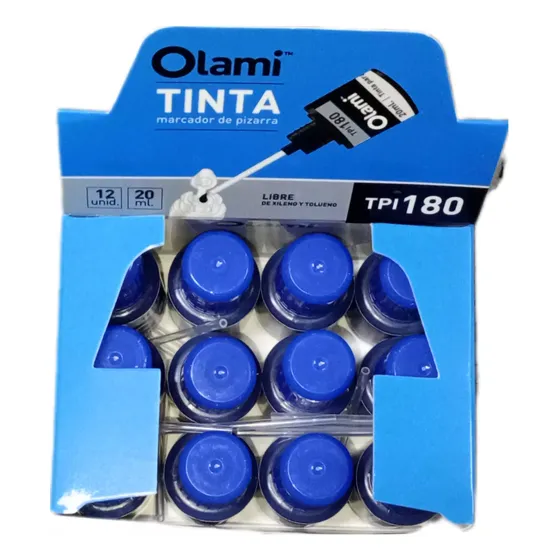 Tinta Recarga Olami Para Marcador De Pizarra Caja X 12 Unid