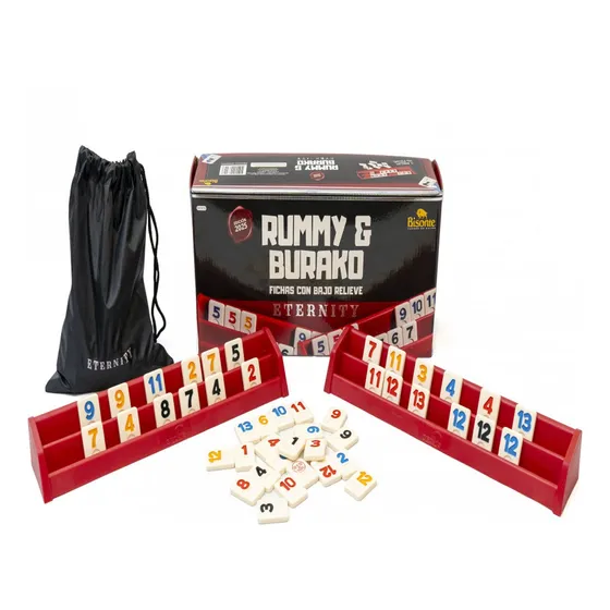 Rummy Burako Juego De Mesa Modelo Eternity 4 Atriles Local
