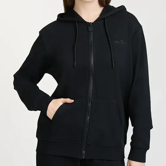 Poleron Mujer Ellesse Celeste Negro