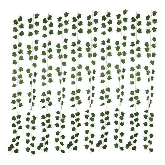 Enredaderas Artificiales Plantas Muro Verde Jardin Hiedra Color Verde lima