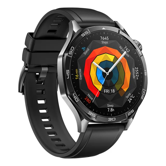 Smartwatch Huawei Watch Gt5 (gps) 46mm Negro Bisel Plateado Diseño de la malla Mesh