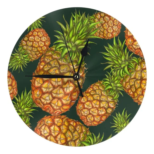 Elightvap Reloj Pared Redondo Piña 10  Silencioso Tictac