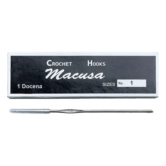 Agujas De Crochet Macusa Aluminio Para Tejidos Finos X 12und