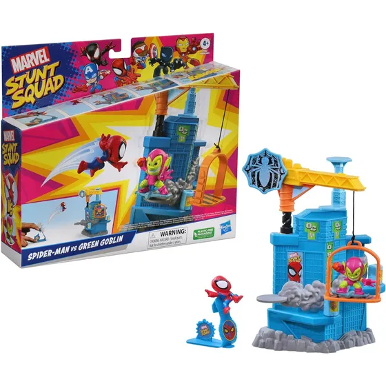 Set Marvel Juego De Stunt Squad Spider-man Vs. Green Goblin