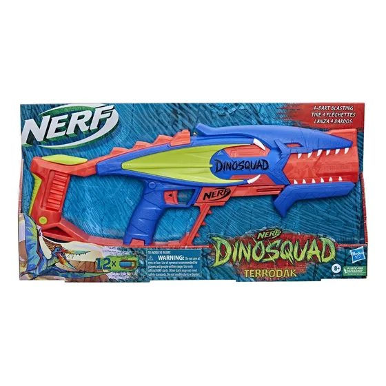 Lanza Dardos Nerf Dinosquad Terrodak Original 12 Dardos