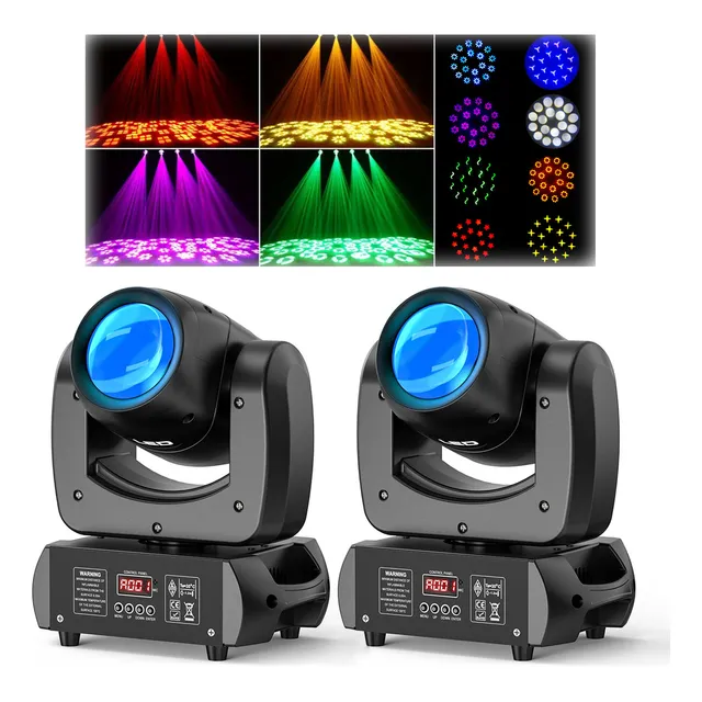 2pcs Cabeza Móvil Luces Beam Roboticas Led Luces Para Fiesta 130w Luces Roboticas Cabezas Moviles Cañon Led Dj Cabeza Movil Luces Roboticas Led 8 Patrones 8 Colores