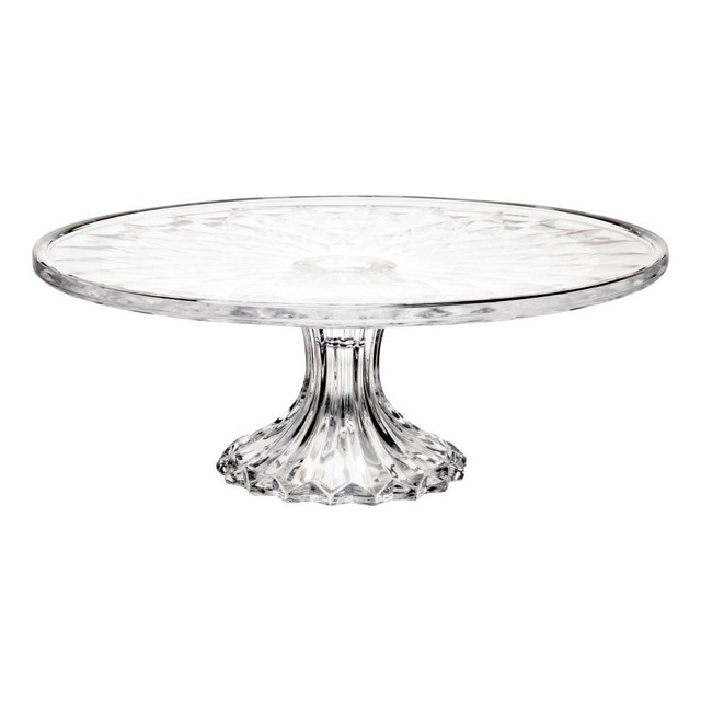 Prato Para Bolo Lyor Diamond De Cristal Com PĂ© 31cm X 14,5cm Prato Para Bolo Lyor Diamond De Cristal Com PĂ© 31cm X 14,5cm