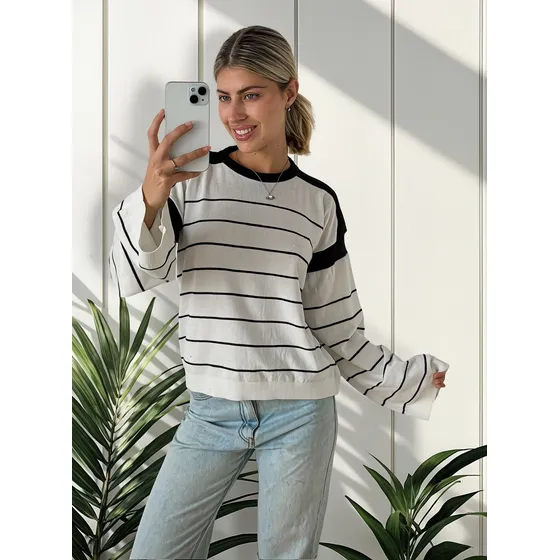 Sweater Benka Bandung Para Mujer Bremer Rayado