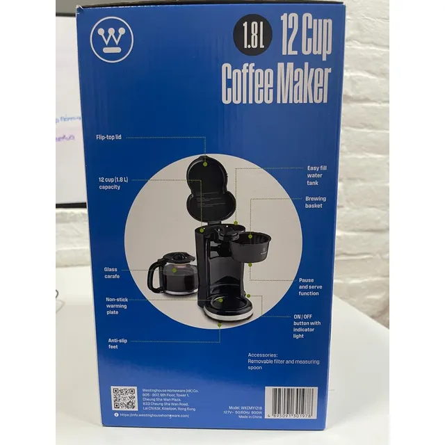 Cafetera Electrica 12 Tazas  Westinghouse