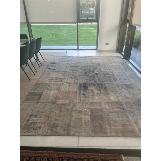 Alfombra Vintage Patchwork 3.5 M 2.5 M Patchwork Gris Verdoso