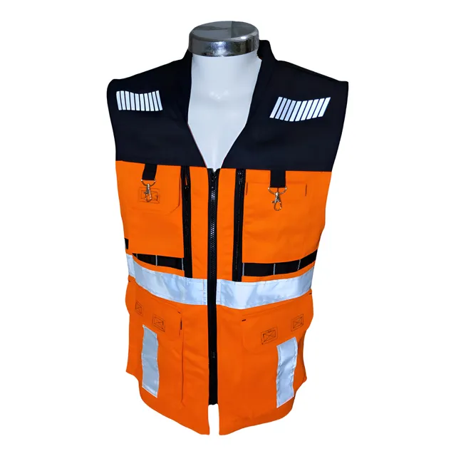 Chaleco De Seguridad Reflejante Ingeniero Arquitecto  Naranja Xg
