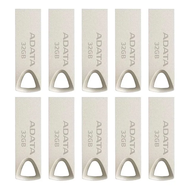 Kit 10 Memoria Usb 32gb Adata Auv210-32g-rgd Metalica