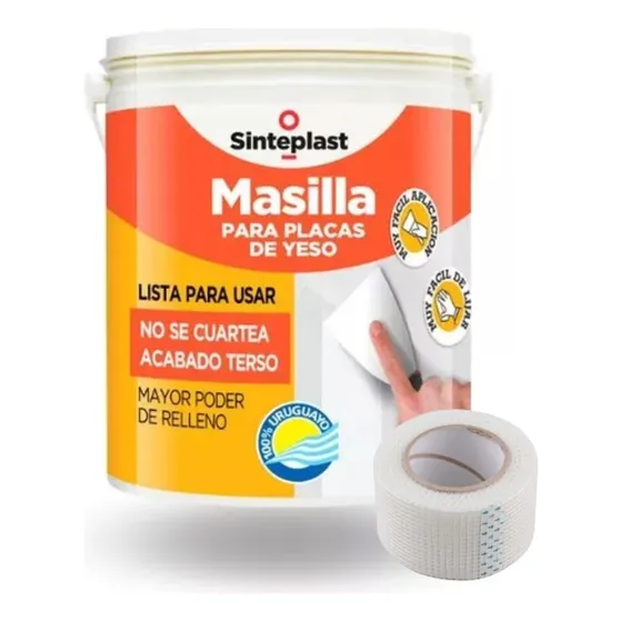 Masilla Para Yeso 25kg Sinteplast + Cinta Adhesiva P/ Yeso