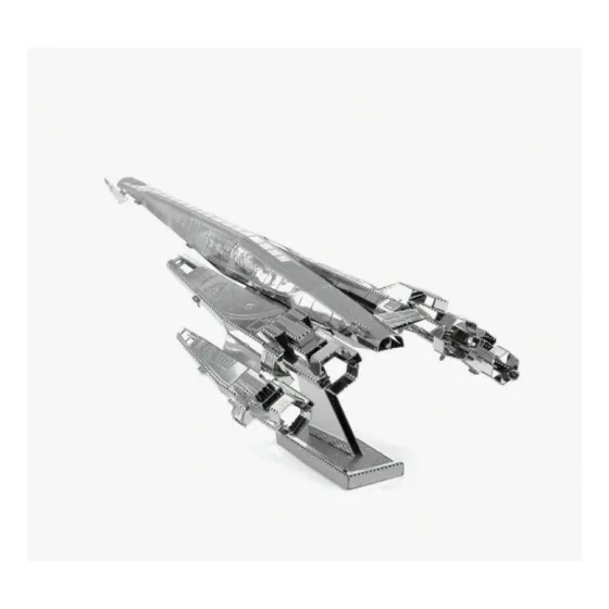 Rompecabeza 3d Metal Plateado Modelo Starwars Normandy Rs2