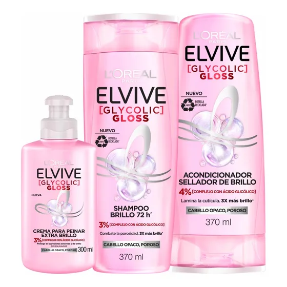 Pack Elvive Glycolic Gloss  Loreal Paris 