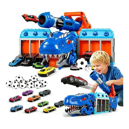 Caminhão Dinossauro Que Come Carros - Brinquedo Com Lançador