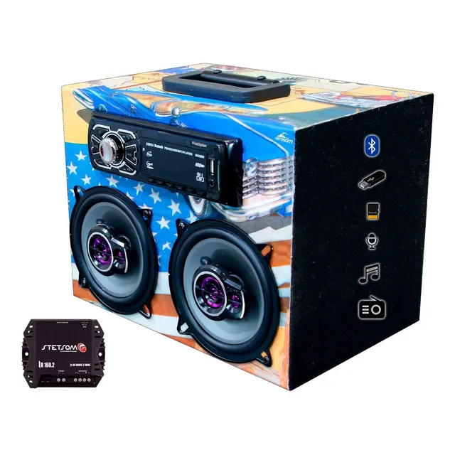 Caixa Ativa Bob Automotiva Falante Pioneer Modulo Stetsom