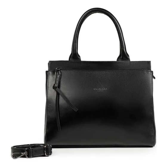 Bolsa De Ombro Feminina De Couro Grande Soft Preta Cor Preto