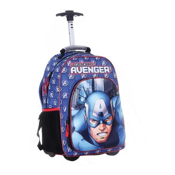 Morral Grande Con Ruedas  3d Capitan America