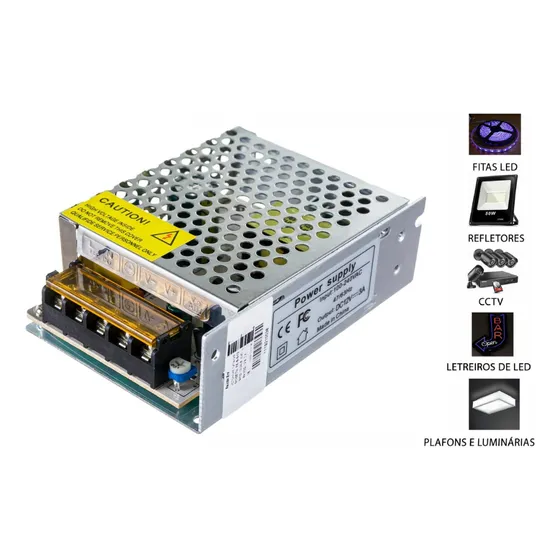 Fonte Chaveada 12v 10a Para Camera De Segurança
