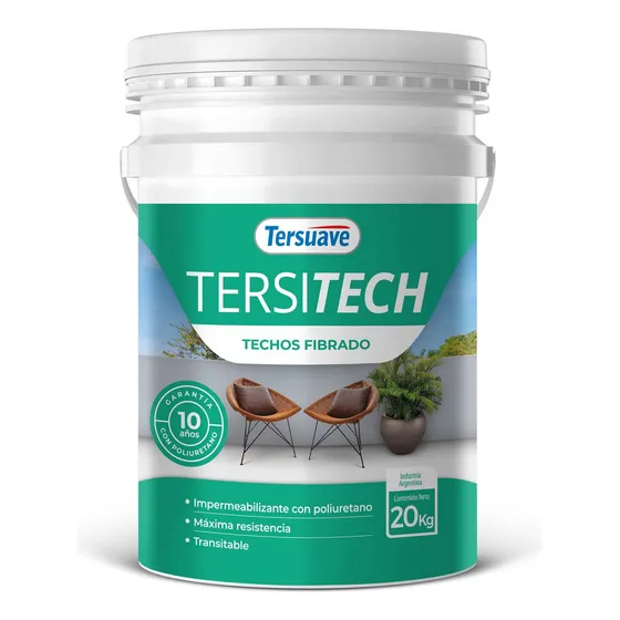 Membrana Tersuave Para Techos y Muros En Pasta Con Fibra De 20 Kg Color Blanco