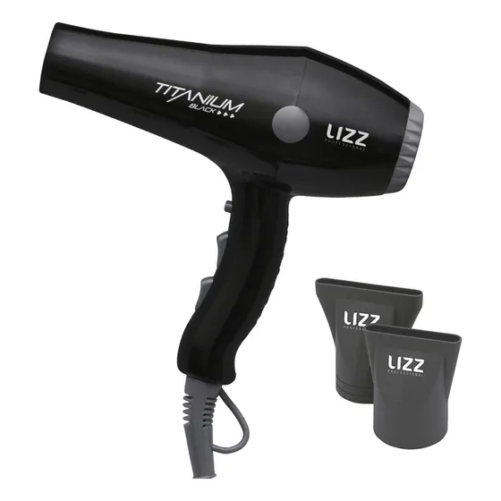 Secador Lizz Profissional Titanium Black 127v 2150 220v 2400