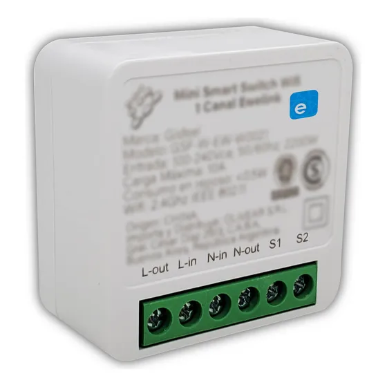 Switch Mini Wifi Interruptor Inteligente Domotica Mini Ewelink Gisfeel Color Blanco