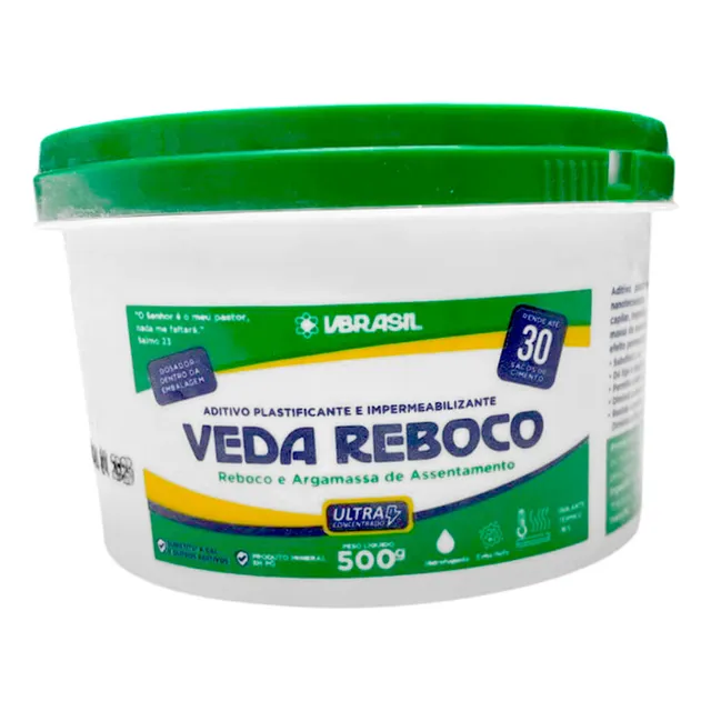 Veda Reboco Em Pó 500g Vbrasil Rende Muito Interno E Externo