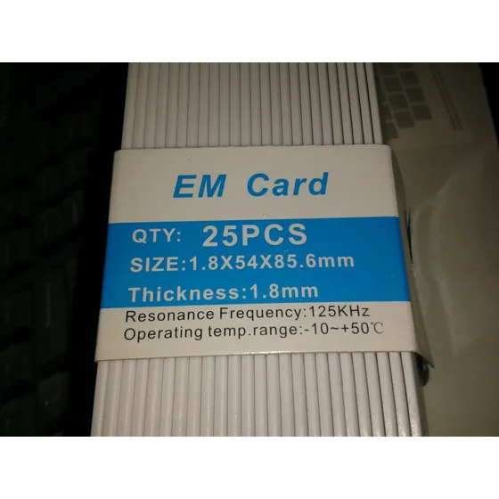 Tarjeta Proximidad Rfid 125khz 26 Bits Wiegand Gruesa 25unid