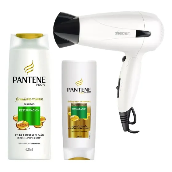 Pack Para Cabello Pantene Restauración Y Secador Siegen