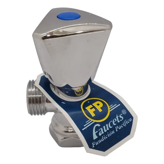 Llave De Arresto 1/2x1/2pulgada Cromada Marca Fp