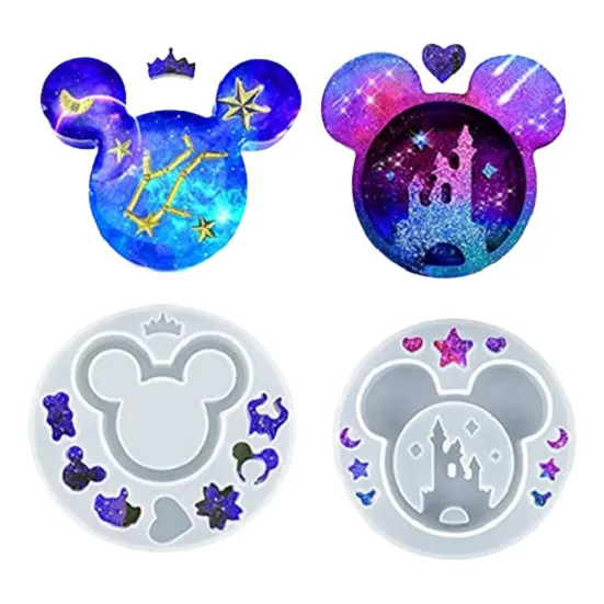 Moldes De Silicon Para Llaveros De Mickey Y Minnie Mouse
