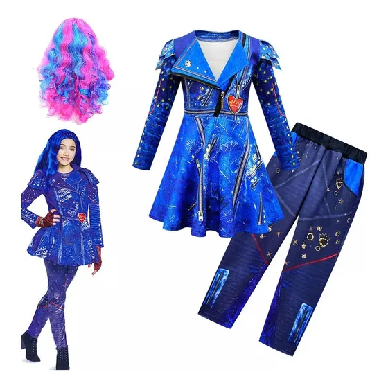 S. Disfraz De Descendientes Con Peluca Cosplay Traje For