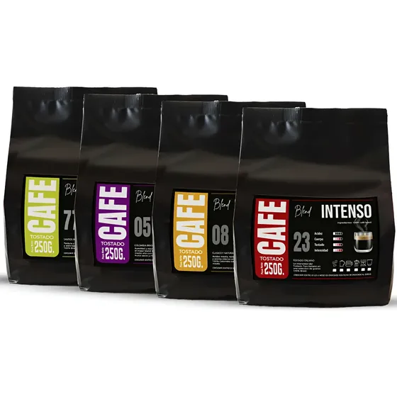 Pack De Café 4 Variedades X 250gr- Brasil - Colombia R24