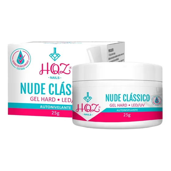 Gel Hard De Unha Nude Classico 25g - Hqz