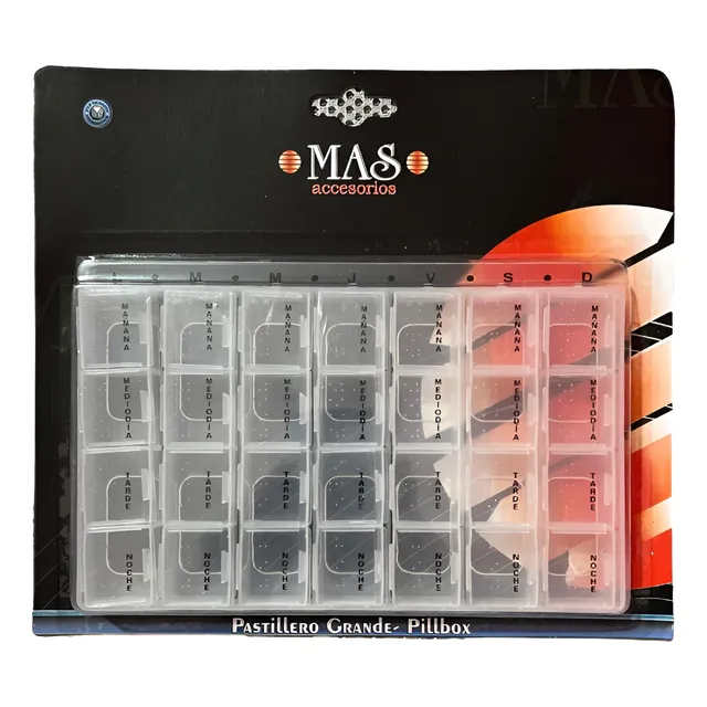 Pastillero Semanal 7 Días Tableta Contenedor De Pastillas