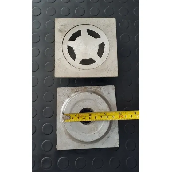 Inodoro Cuadrado Desague Rejilla Aluminio Para Piso 12cm