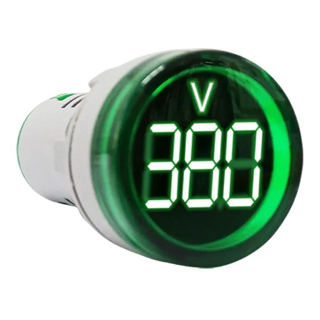 Voltimetro Digital Verde Ojo De Buey Baw