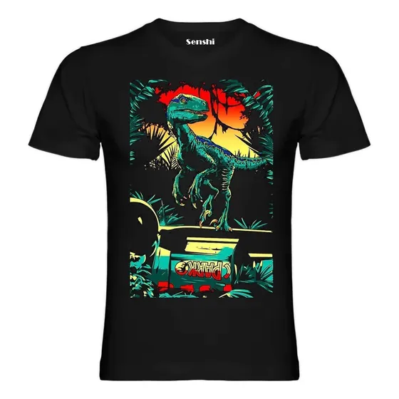 Polera De Dinosaurios Para Niños Estampada Dtf Cod 005