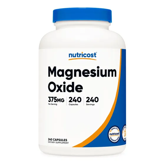 Suplemento Nutricost De Óxido De Magnesio 375 Mg 240 Cápsula