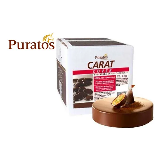 Cobertura Sabor Chocolate En Gotas Carat Puratos 3 Kg