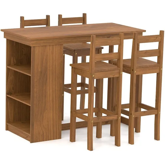 Desayunador 4 Bancos Mesa N- Cocina - Comedor - Living - Lcm