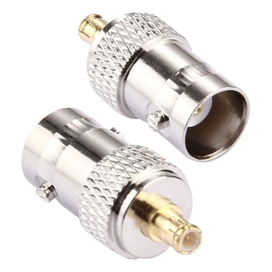 H Conector Bnc Fêmea Para Macho Mcx De 2 Peças