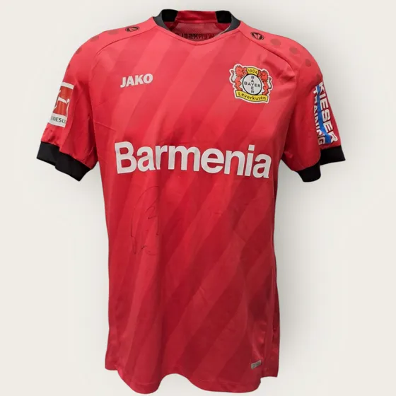 Camisa Bayer Leverkusen De Jogo Autografada Paulinho
