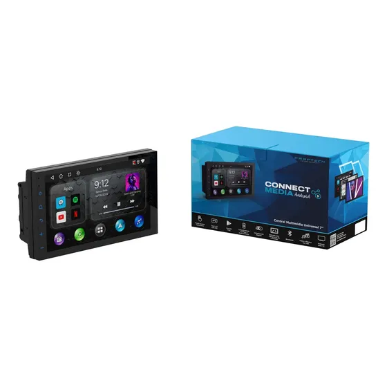 Multimídia 7 Polegadas Android Faaftech Ft-mm-cma7 Carplay e Android Auto sem fio